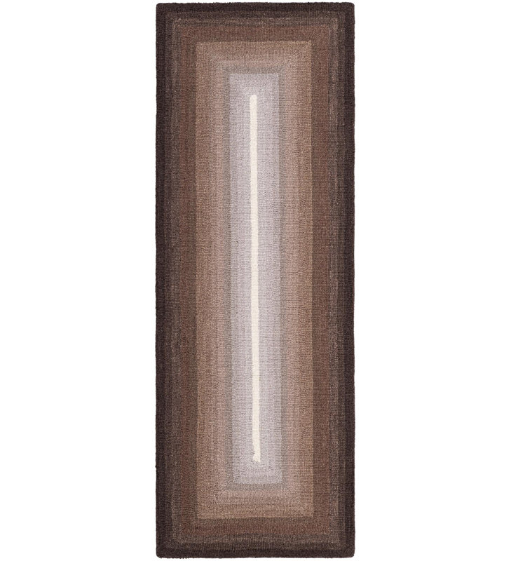  Ombre Wool Rug, Brown, Runner 2' x 6'1''