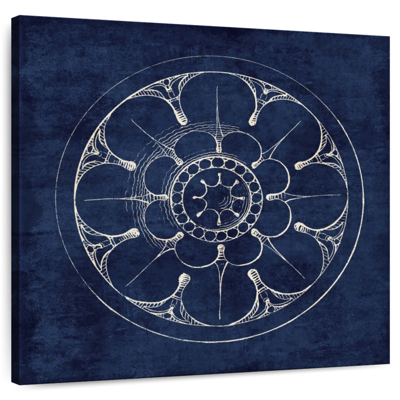 Rosette III Indigo, 30" H x 30" W