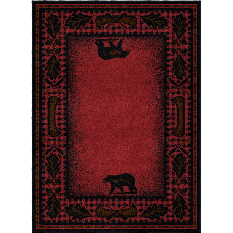 Tapis rouge / noir Seagle, Rectangle 5 pi x 8 pi