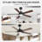 52 Inch Modern Ceiling Fans with Lights and Remote Control, DC Reversible Motor, Noiseless,Ceiling Fan for Bedroom, Living Room, Apartment-1378860258