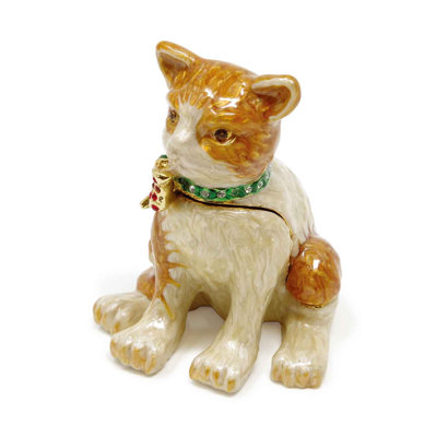 Boîte à bijoux pour chat L 2 po x H 2 1/2 po