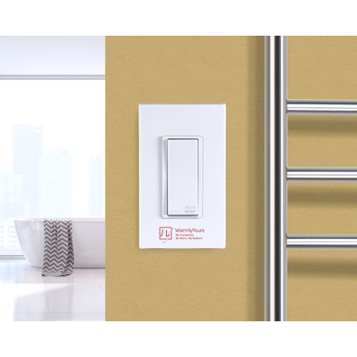 Interrupteur WiFi câblé, blanc avec plaque murale blanche