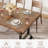 70.9''Farmhouse Dining Table for 6-8, Large Rectangular Table – Sturdy Black Iron Legs – Mark-Resistant Wood Top – Vintage Brown and Black Iron Finish-128967988