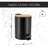 Trash Can with Bamboo Lid and Pedal, 2.5L Capacity-107927448