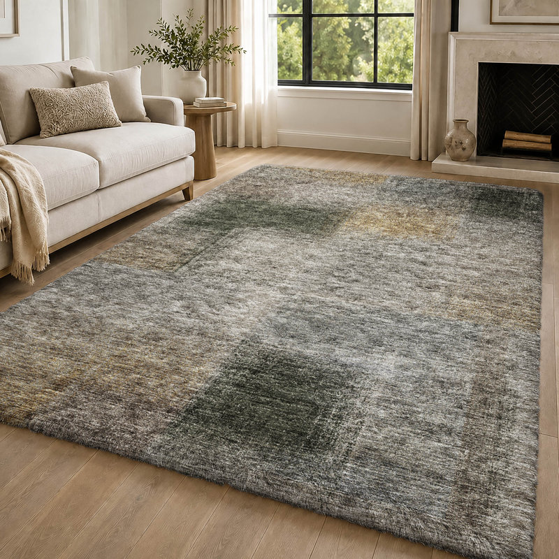 Geometric Indoor Rug, Taupe, 9 pi x 12 pi