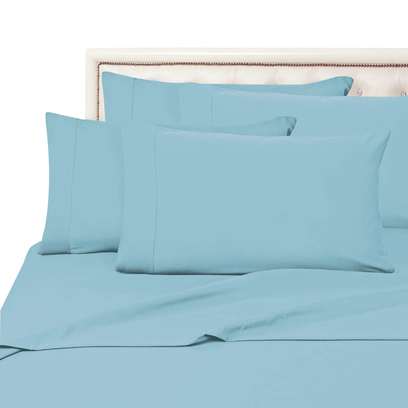  Ensemble de draps 1500 fils, Très grand californien, Turquoise