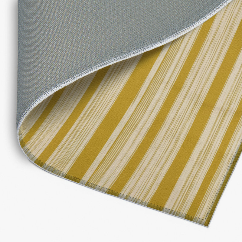 HorizontalStripes Beige Indoor and Outdoor Area Rug, Rectangle 4' x 6'