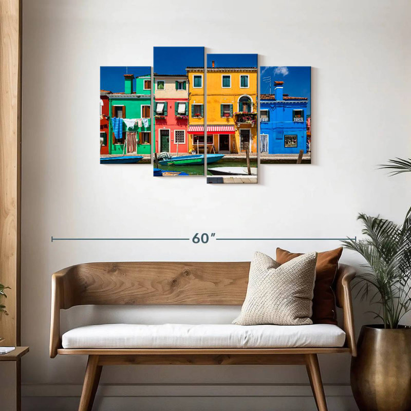 Lilie Burano Island Buildings, H 27 po x l 43 po