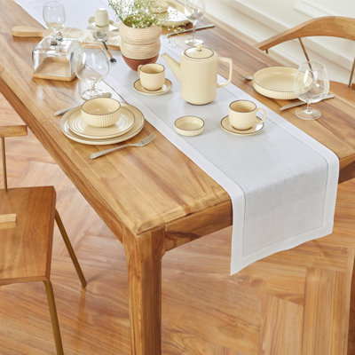 Medium Weight Hemstitch - 100% Pure Linen Table Runner