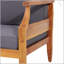 Canapé d'extérieur ASTON 3 SEATER avec accoudoirs encastrés et structure en bois d'acacia durable, parfait pour une détente élégante et confortable.