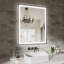 Miroir de salle de bain sans cadre à DEL, miroir intelligent-566337160-566337161-566337165