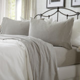 Ultra-Soft Cotton Heathered Melange Jersey Knit Sheet Set