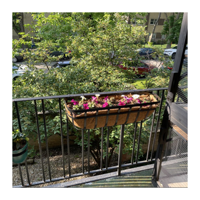 Ajalae English Hay Basket Metal Box Window Planter - 8.5" H x 30" W x 8.75" D