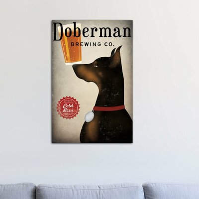 Doberman Brewing Co. Graphic Art on Wrapped Canvas -  East Urban Home, USSC8495 33597082