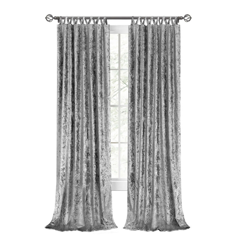 Room Darkening Curtain Pair, Gray, 52" W x 63" L