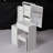 29.2" Small Space Left Bedside Cabinet Vanity Table + Cushioned Stool-25080452
