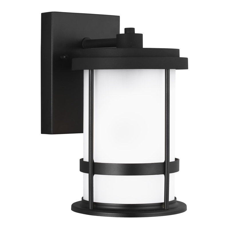 Petite lanterne murale d'extérieur Wilburn , Noir, 60 W, H 10,25 po x l 6 po x P 6 po