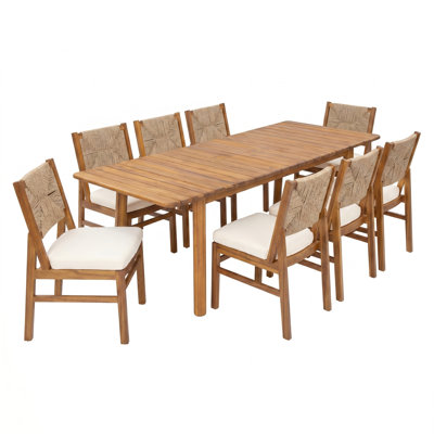 Ensemble de salle à manger de patio avec table extensible Kinetic Modern Coastal