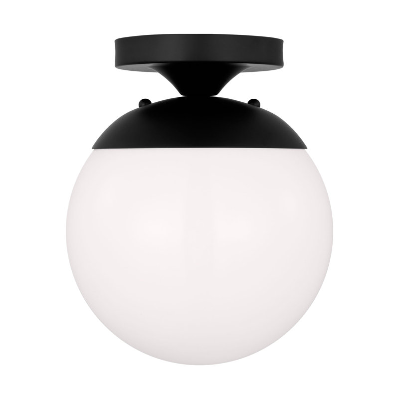 Leo 1 - Light Semi Flush Mount, White, No, Midnight Black