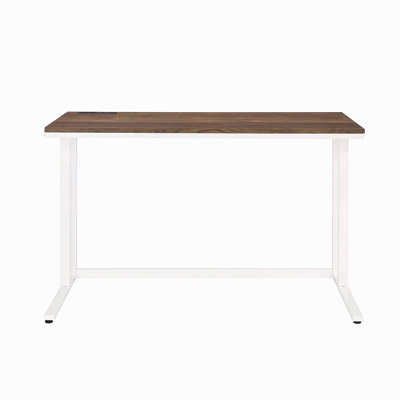 Bureau d'écriture rectangulaire avec port USB et prise