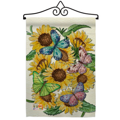 Double Sided 18.5'' H x 13'' W Polyester Flag Set