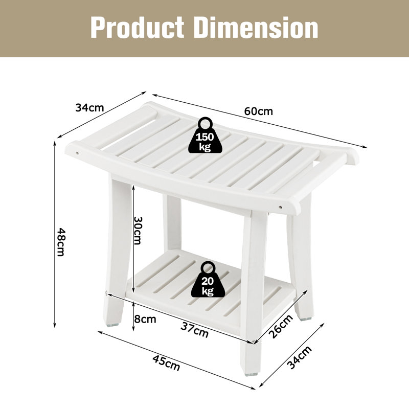 Althera Shower Bench, White