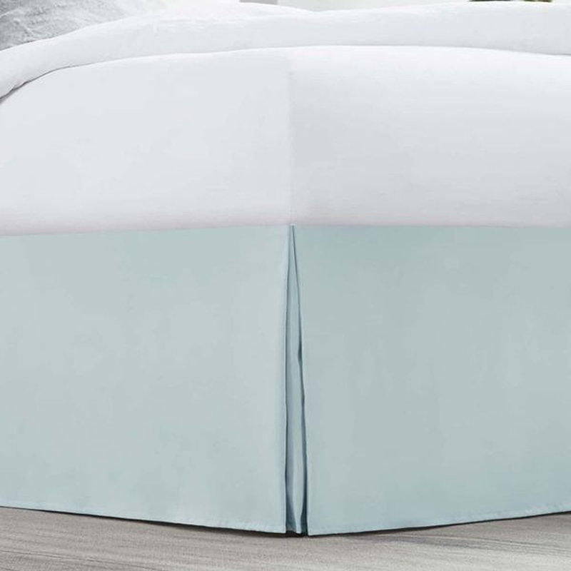 Luxury Pleated 14" Bed Skirt, Aqua, Full