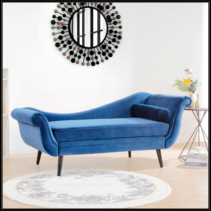 Chaise Lounge With Scroll Arm