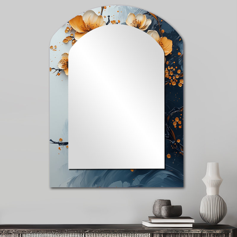 Miroir mural orange, 34 po x 25 po