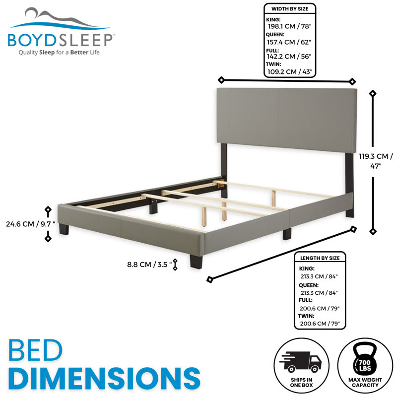 Modern Twin Faux Leather Upholstered Bed with Wood Frame