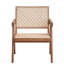 Fauteuil d'appoint beige et naturel