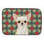 Tapis de séchage crème Chihuahua Christmas PoinsettIas-119904774