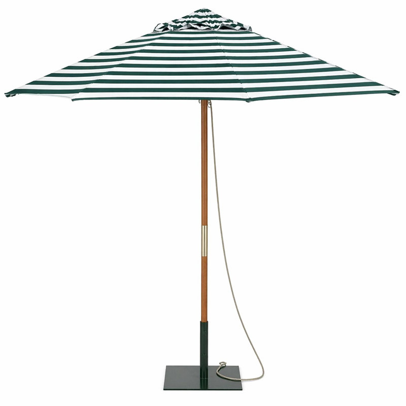 Auvent / poteau de remplacement pour parasol 9 pi x 8 pi Richart, Rayures vert forêt / toile