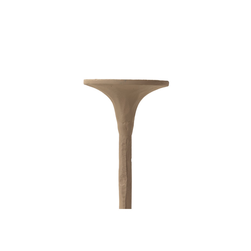 Aluminum Tabletop Candlestick, 41cm H x 14cm W x 14cm D, Beige