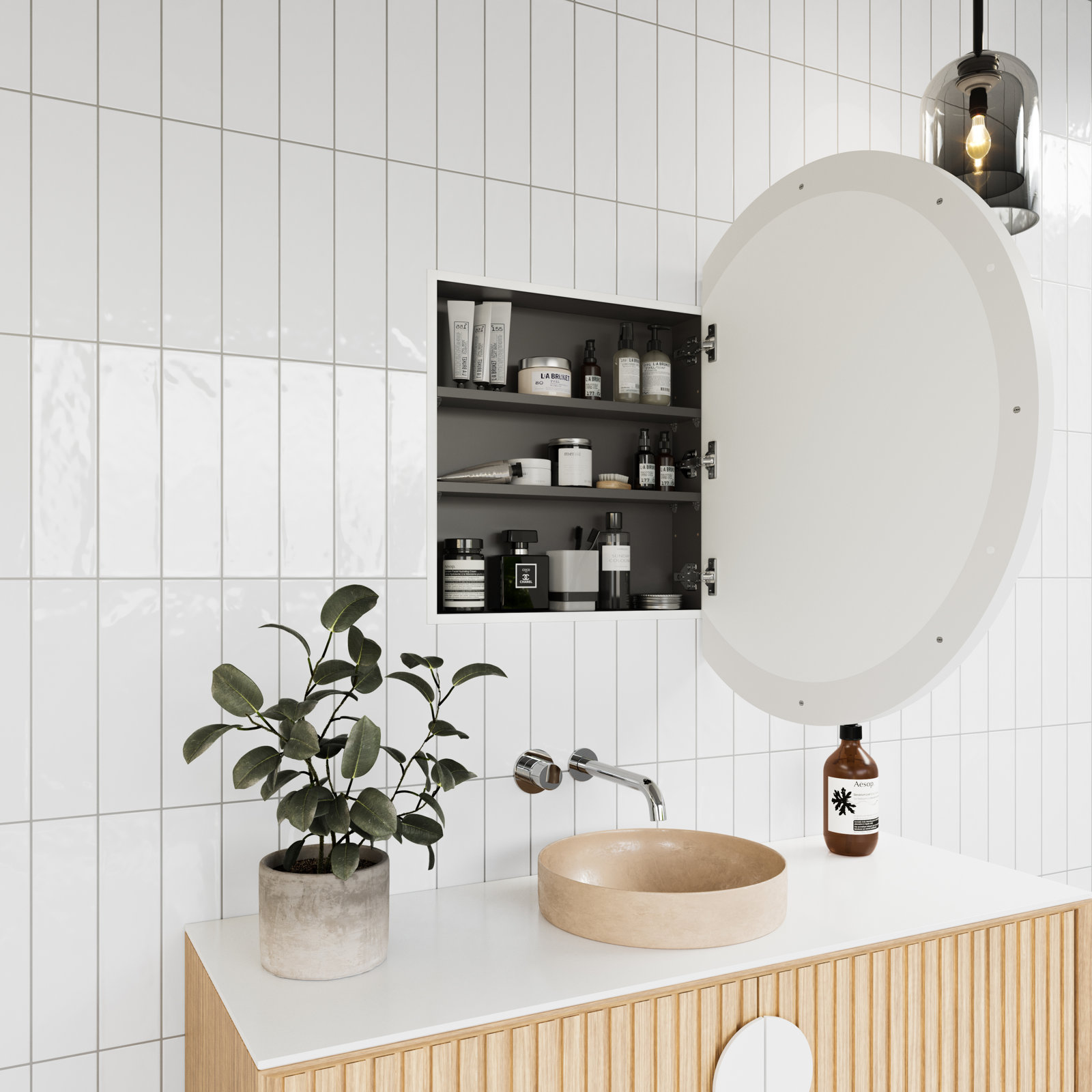 Juno Recessed Medicine Cabinet, White