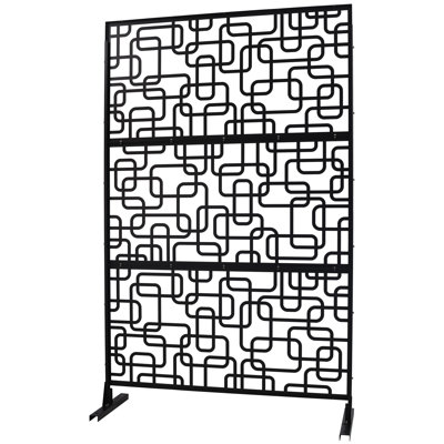 Outdoor & Indoor Privacy Screen Metal Privacy Screen, Freestanding Decorative Privacy Screen for Deck Balcony Patio, Privacy Fence Panels for Outside Lawn Garden