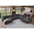 Errett Upholstered Fabric Large Reversible Corner Sectional Cloud Couch with Two Ottomans, Storage Console with Cup Holders & Charging Ports-582706337