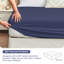 Drap-housse en microfibre brossée à motif tournesol (avec sangles seulement), convient jusqu'à 14 pouces.-123495481-123495483