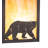 9" Wide Lone Bear Right Wall Sconce
