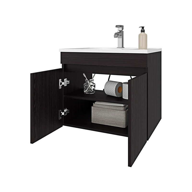 Coiffeuse avec portes, Marron foncé