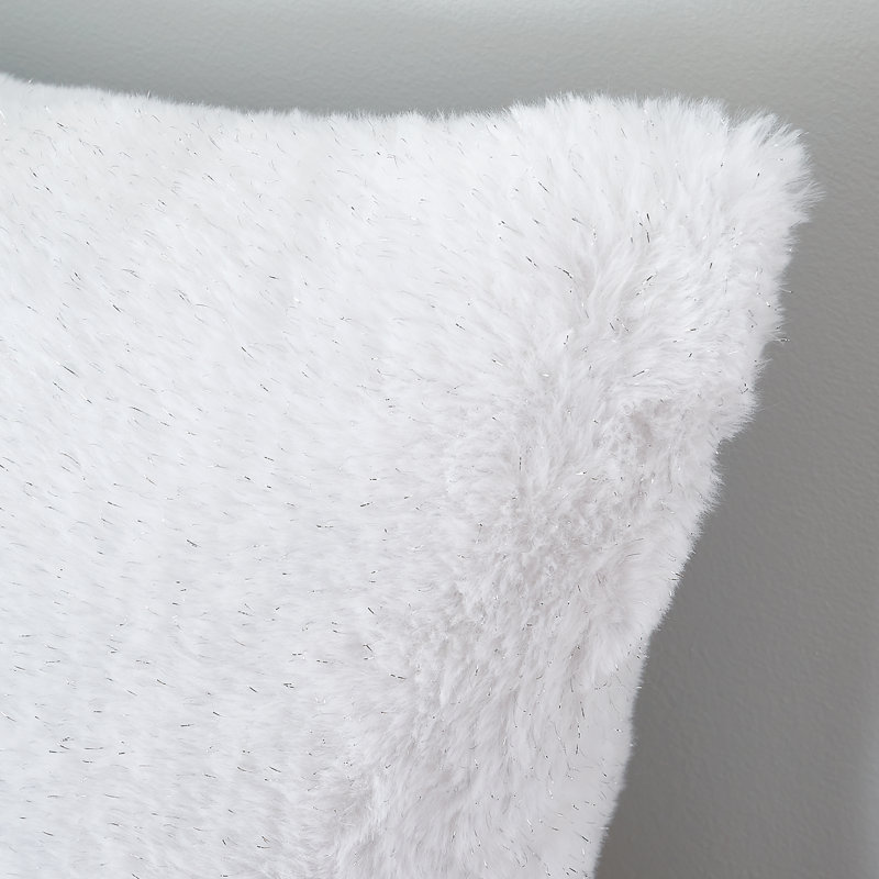Cosy Glamour Fur Cushion Cover White