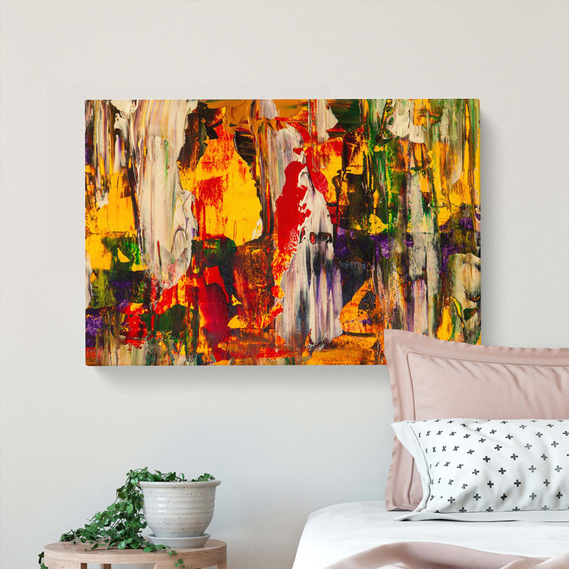 Abstract Art Painting Vol.213 by S.Johnson - Wrapped Canvas Painting, 60cm H x 91cm W x 3cm D