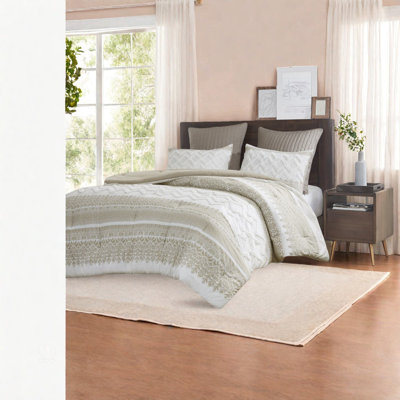 Ensembles de literie en coton Farmhouse, édredon en chenille taupe pour la maison