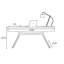 Oval Stone Writing Desk