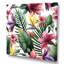 Fleurs tropicales rouges sur fond blanc II - reproduction d'art sur toile traditionnelle-66838189-66838190