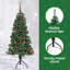Corner Artificial Christmas Tree Green PVC and Metal-816374748