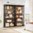 6-Tier Industrial Brown & Black Bookshelf