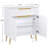 White Console Table with Storage Drawer, Entryway Table with Cabinet