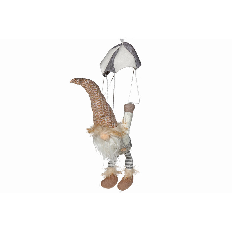 Gnome châtaigne avec parachute