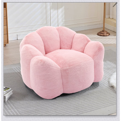 Lotus Type Compression Sofa, Adult Bean Bag With Pull Ring For Easy Movement, No Installation Required, Suitable For Living Room And Bedroom, Pink